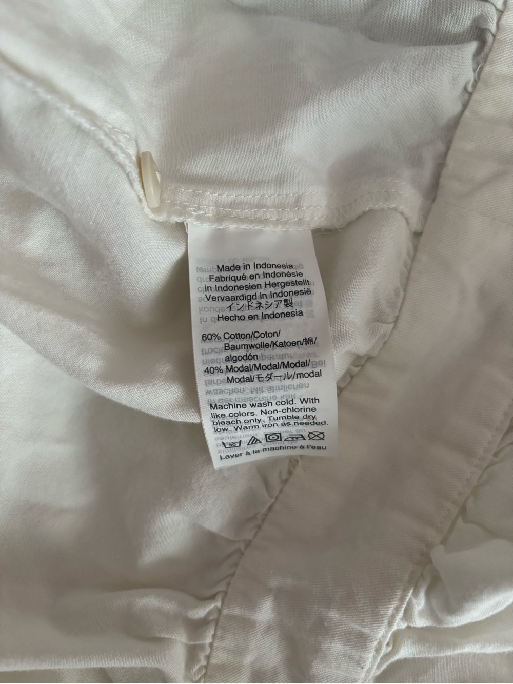 Madewell White Puff Sleeve Peplum Wrap Top Side Tie Medium Cotton Modal - Picture 6 of 6